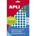 APLI Етикети, кръгли, 10 мм, с ръкописен текст, цветни, apli, сини, 1008 етикета в опаковка 2731 (2731)