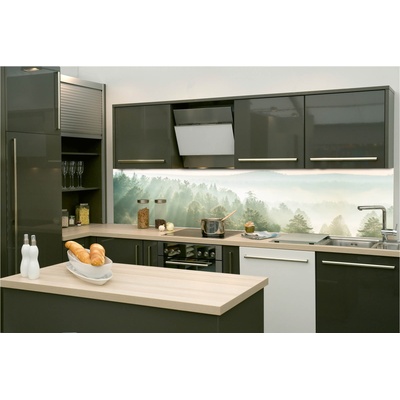 DIMEX ART Фототапет за кухня - слънчеви лъчи над гората 260 x 60 см