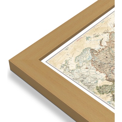 National Geographic Asie - nástěnná mapa Executive 85 x 97 cm Varianta: mapa v dřevěném rámu, Provedení: Pegi jádro ořechu
