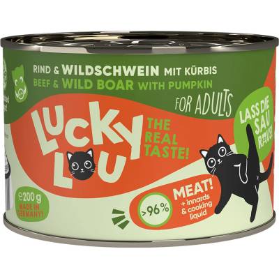 Lucky Lou Adult hovězí a divoké prase 6 x 200 g