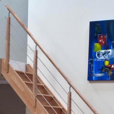 Scobax Zábradlí schodišťové Beech Steel buk / nerez 300 cm 29511 – Hledejceny.cz