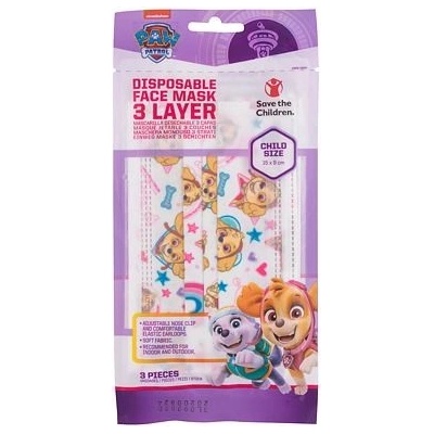 Nickelodeon Paw Patrol Skye ochranné roušky 3 ks