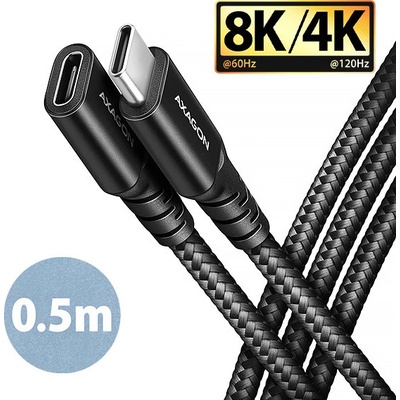 Axagon BUCM32-CF05AB prodlužovací USB-C (M) USB-C (F), 0.5m