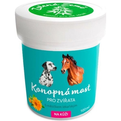 Zelená země Konopná mast na kůži pre zvieratá 100 ml