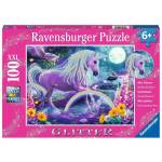 Ravensburger Пъзел с брокат Ravensburger от 100 XXL части - Фантастични еднорози (12980) - ozone