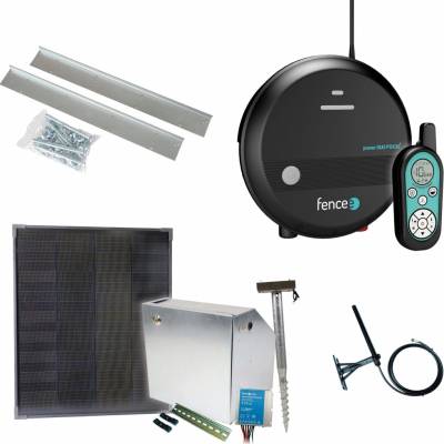 Fencee Premium sada solární ohradník - Kompletní bezpečnostní schránka + 3J chytrý zdroj, panel 40 W