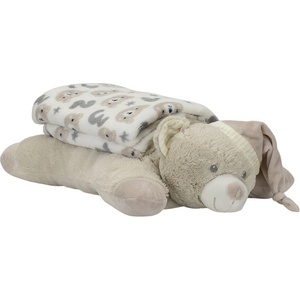 Lorelli Одеяло с възглавничка Lorelli - Poffy duo, бежово мече (10340202504) - baby