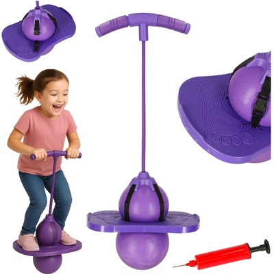 Pogo balančné skákadlo pre deti fialové nosnosť 100 kg 6+