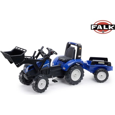 FALK Šlapací traktor 1050m Landini Power Mondial nakladačem a vlečkou
