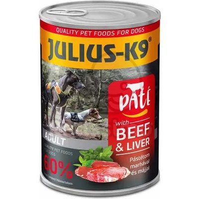 Julius-K9 Adult Paté - Beef & Liver 6 x 400 г