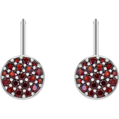 Český granát náušnice stříbrné 131474