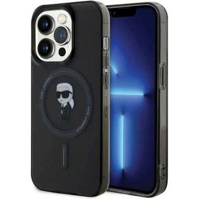 KARL LAGERFELD Кейс Karl Lagerfeld IML Ikonik MagSafe за iPhone 14 Pro Max, черен