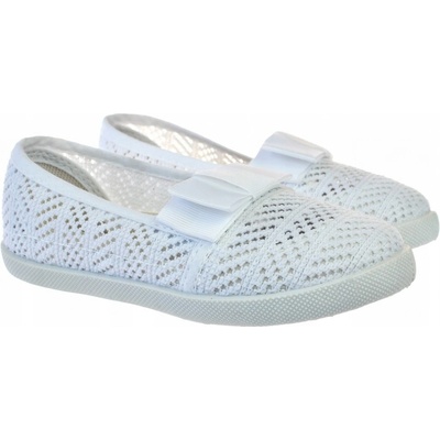 Prolamované baleríny ideální na léto dětské baleríny bílé