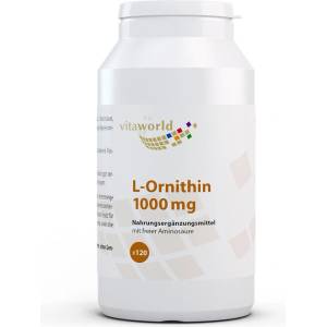 vitaworld L-Ornithin / Л-Орнитин 1000 mg, 120 таблетки (15373942 VW)