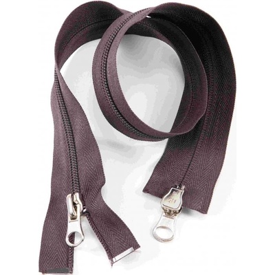 Protipohyb špirálový zips č.5 rôzne farby - dĺžka (40 cm - 100 cm) 65 cm Hnedá