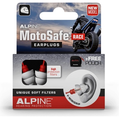 Alpine MotoSafe Race špunty do uší s filtrem