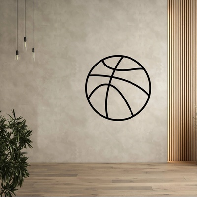 Drevený obraz na stenu - Basketbalová lopta
