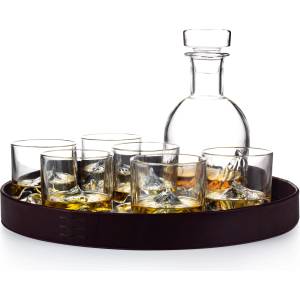 Liiton Декантер за уиски Everest Luxury с чаши, чинийки и поднос 14 части (L10500)
