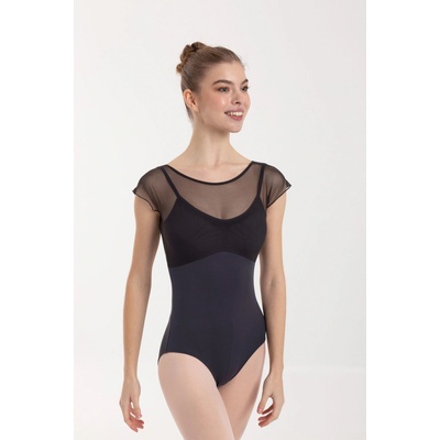 Intermezzo elegantný trikot so sieťkou Bodymejedjer 31396 čierny