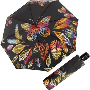 Doppler Magic Fiber Colourfly dámský plně automatický deštník skládací černý