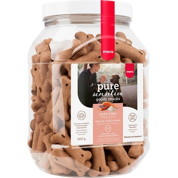 mera pure sensitive Goody Snacks losos a ryža 600 g
