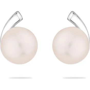 Image 1 of Swan Сребърни обеци със сладководни бели перли SE0002AW Swan