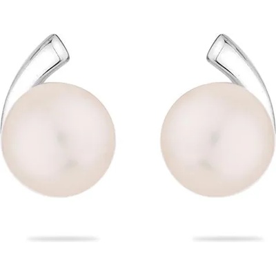 Swan Сребърни обеци със сладководни бели перли SE0002AW Swan