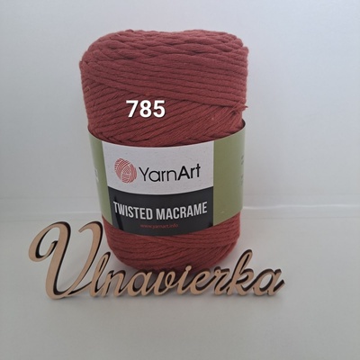 YarnArt Twistwd Macrame 785 tehlová 5mm