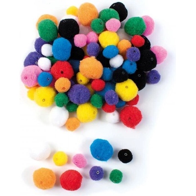 Playbox Pompom korálky 200 ks / 20+30 mm