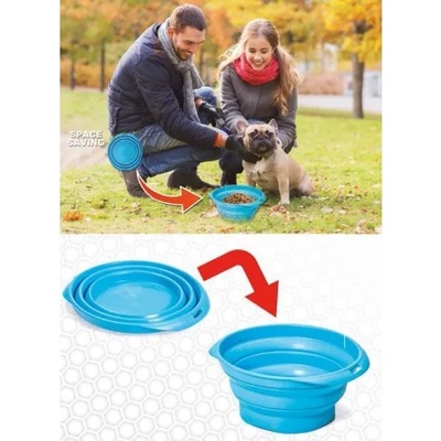 M-PETS Сгъваема купичка за храна и вода 16, 5 х 14, 5 х 7, 5 см - 0, 7 лит, georplast Италия - 10048