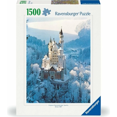 Ravensburger Zámok Neuschwanstein v zime 1500 dielov
