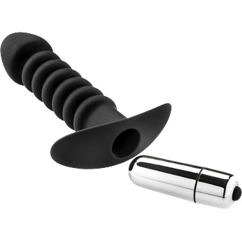 ostatní ZENN Premium Ribbed Butt Plug with Strong Vibrating Bullet