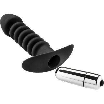 ZENN Toys ZENN Premium Ribbed Butt Plug with Strong Vibrating Bullet