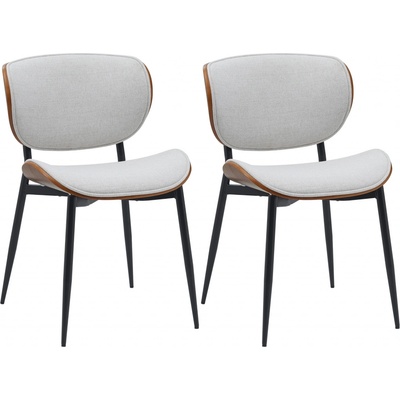 Design-Shop Enid látka ořech / krém 2 ks