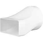 Dalap PVC редуктор от кръгла към правоъгълна тръба Ø 150 мм / 220x90 мм, хоризонтален (970)