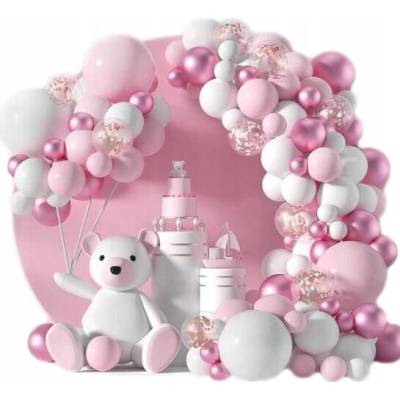 MixParty Balónková girlanda Nela-Styl růžová latexová na baby shower