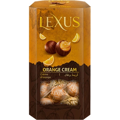 Lexus kakaové bonbóny orange cream box 140 g