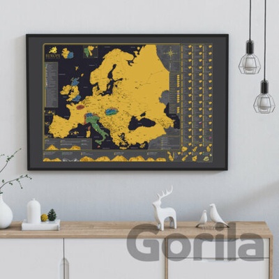 Stieracia mapa Európy v darčekovom tubuse