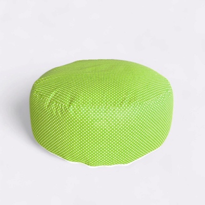 GADEO meditační polštář POLKA DOTS limetka špaldové slupky polštář se špaldovými slupkami + potah 40x15