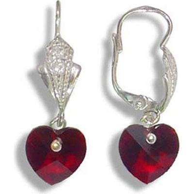 Zlatnictví Zlatíčko stříbrné náušnice s krystaly Swarovski 10020033