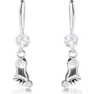Šperky eshop čiré krystaly Swarovski visící lesklá nožka I36.18