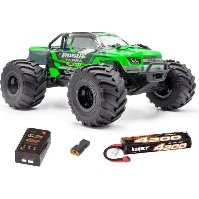 HOBBYTECH ROGUE TERRA SPORT RTR Brushless Monster Truck 4WD (15 kg servo), zelená + aku a nabíjač