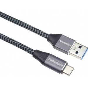 PremiumCord USB Cable PremiumCord USB-A - USB-C 1 m Black/Grey (ku31cs1)