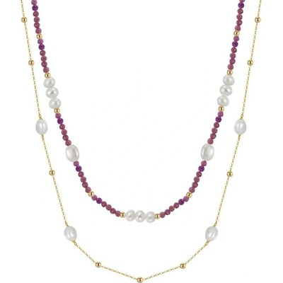 Majya Stříbrný řetízek pozlacený 11145