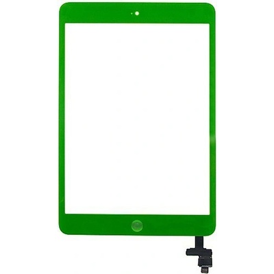 AppleMix Dotykové sklo (digi displej) + konektor IC a flex s tlačidlom Home Button pre Apple iPad mini / mini 2 (Retina) - zelené