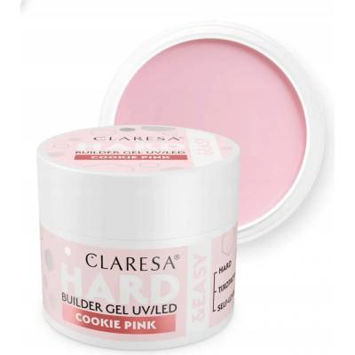 Claresa Hard Easy Builder Uv Led gél na nechty cookie pink 12g