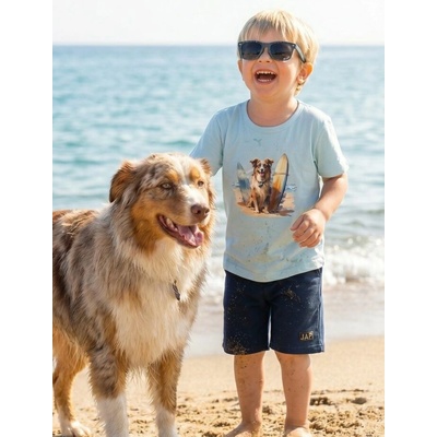 Chlapčenské tričko Cool Dog s krátkym rukávom modra nova