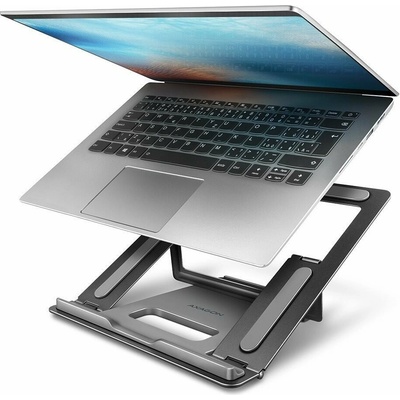 AXAGON STND-L, kovový stojan pre notebooky 10" – 17,3", 4 nastaviteľné výšky, sivý