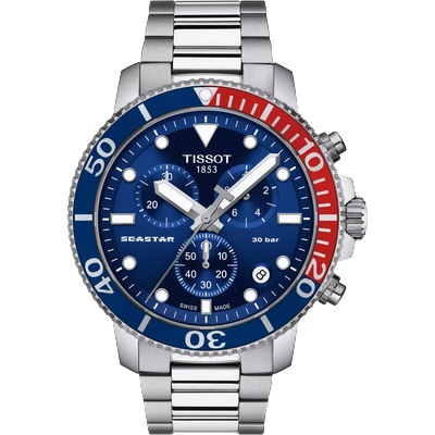 Tissot Мъжки часовник Tissot Seastar 120.417. 11.041. 03, Сребрист (TIS120.417.11.041.03)