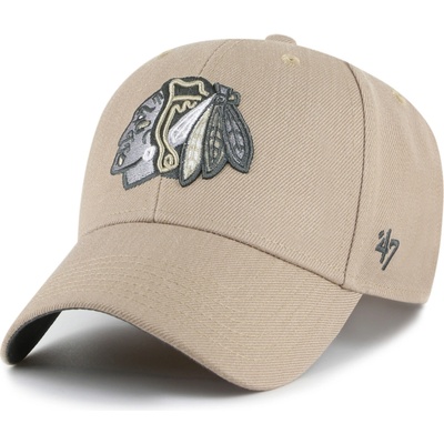 47 Brand Chicago Blackhawks Sure Shot Snapback '47 MVP Khaki